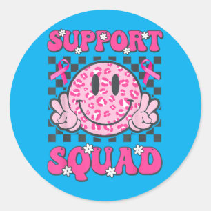 Sticker Rond Équipe de soutien Équipe de sensibilisation au can