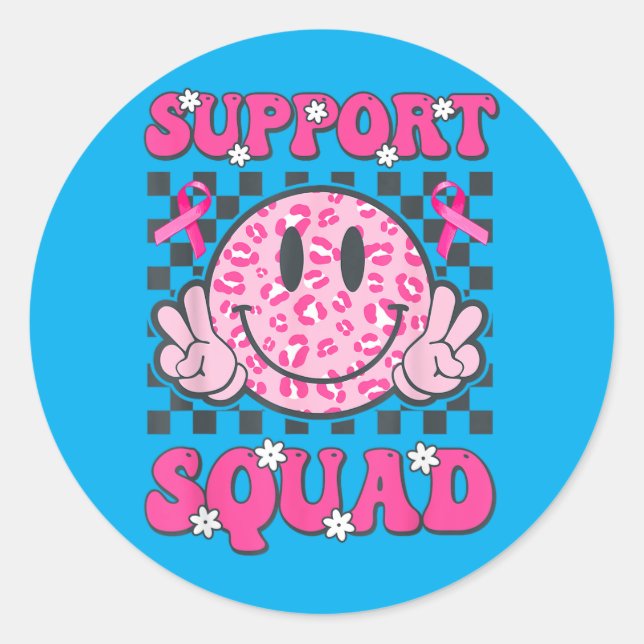 Sticker Rond Équipe de soutien Équipe de sensibilisation au can (Devant)