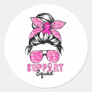 Sticker Rond Équipe de soutien Guerrier de sensibilisation au c