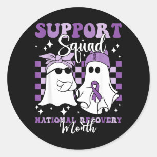 Sticker Rond Équipe de soutien Mois national de rétablissement