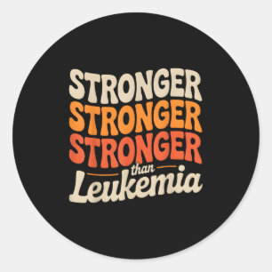 Sticker Rond Équipe de soutien Orange Ruban Leucémie Cancer du 