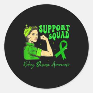Sticker Rond Équipe de soutien pour la sensibilisation à la mal