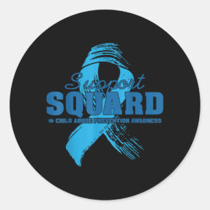Sticker Rond Équipe de soutien Prévention de la maltraitance de