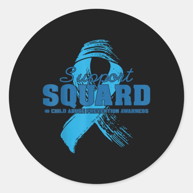 Sticker Rond Équipe de soutien Prévention de la maltraitance de (Devant)