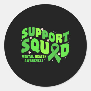 Sticker Rond Équipe de soutien Problèmes de sensibilisation à l