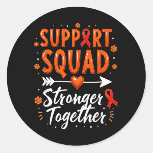 Sticker Rond Équipe de soutien Sensibilisation à la leucémie my
