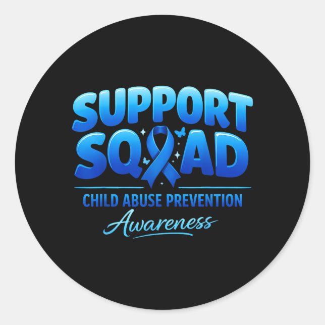 Sticker Rond Équipe de soutien Sensibilisation à la prévention  (Devant)