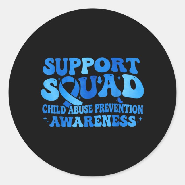 Sticker Rond Équipe de soutien Sensibilisation à la prévention  (Devant)