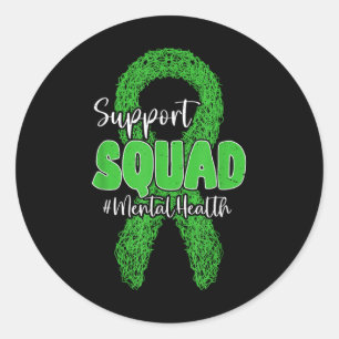 Sticker Rond Équipe de soutien Sensibilisation à la santé menta