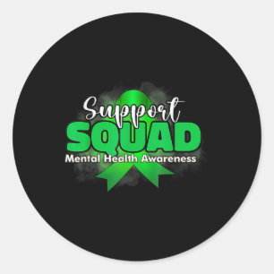 Sticker Rond Équipe de soutien Sensibilisation à la santé menta