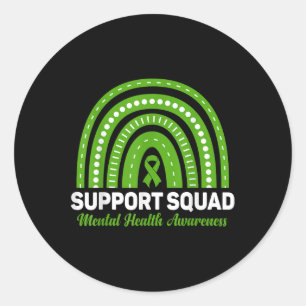 Sticker Rond Équipe de soutien Sensibilisation à la santé menta