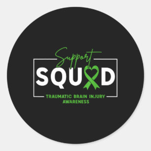 Sticker Rond Équipe de soutien TBI Sensibilisation aux lésions