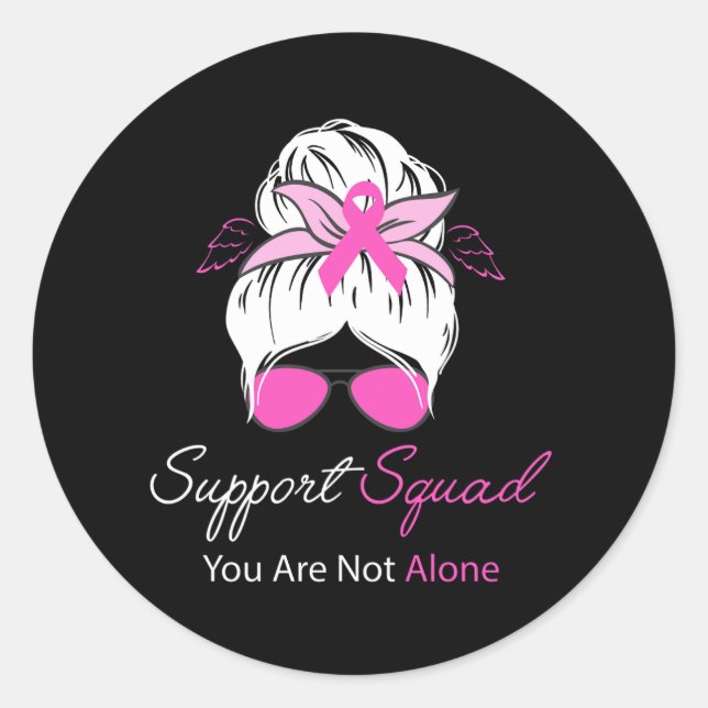 Sticker Rond équipe de soutien vous n'êtes pas seul (2) (Devant)