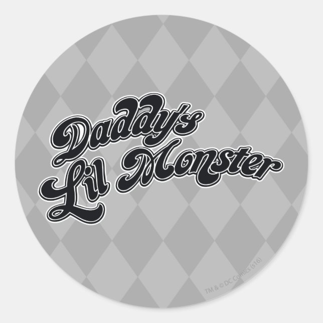 Sticker Rond Équipe de suicide | Le monstre Lil de papa (Devant)