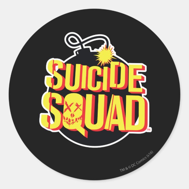 Sticker Rond Équipe de suicide | Logo de la bombe (Devant)