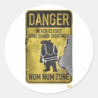 Sticker Rond Équipe de suicide Zone de danger pour le requin Ki