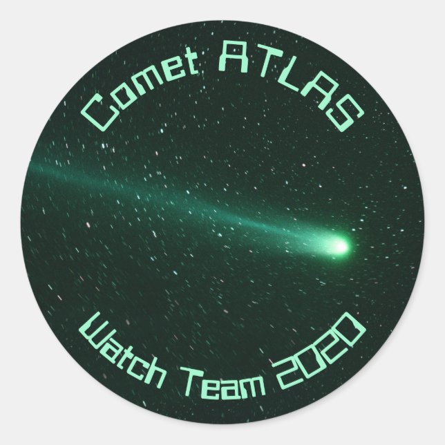 Sticker Rond Équipe de surveillance ATLAS Comet 2020 (Devant)
