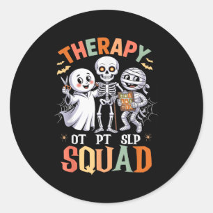 Sticker Rond Équipe De Thérapie Rétro Ot Pt Équipe Mignonne Drô
