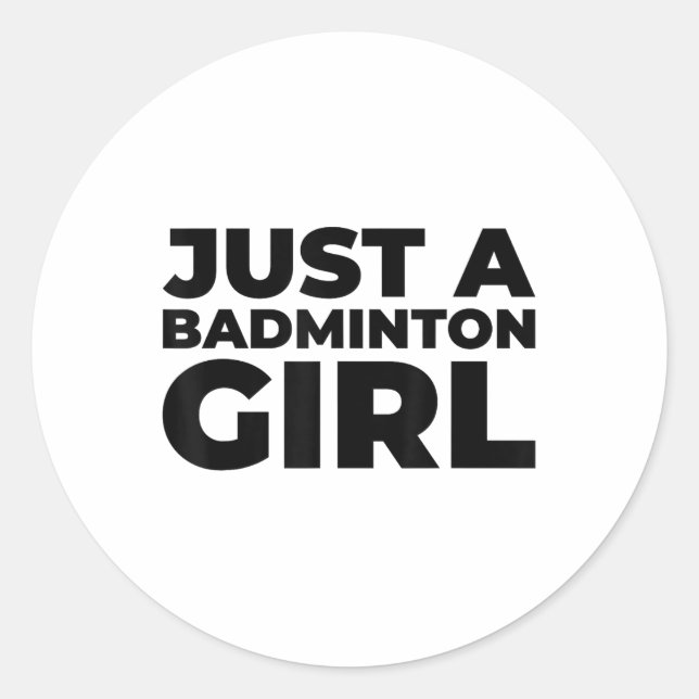 Sticker Rond Équipe de volant de badminton Raquette - Juste un  (Devant)