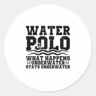 Sticker Rond Équipe de water-polo  Cadeaux de formateurs de jo