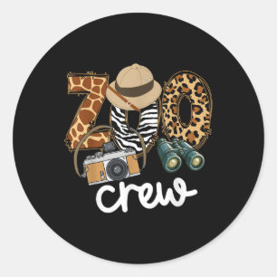 Sticker Rond Équipe de zoo Leonard Safari Animal Kingdom Gardie