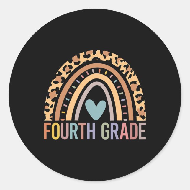 Sticker Rond Équipe d'enseignant 4e G de classe Rainbow Girls B (Devant)