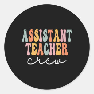 Sticker Rond Équipe D'Enseignants Istante Rétro Super Premier J