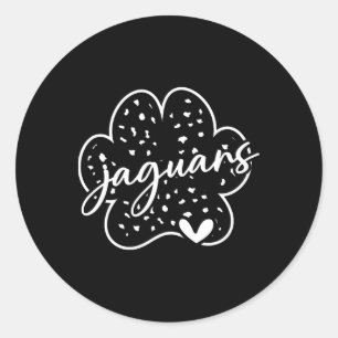 Sticker Rond Équipe d'esprit scolaire Jaguars vintage Fierté Re