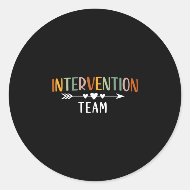 Sticker Rond Équipe d'intervention de réponse rti homme enseign (Devant)