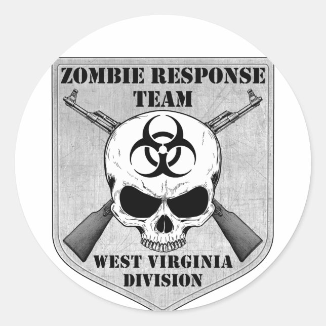 Sticker Rond Équipe d'intervention de Zombie : Division de Virg (Devant)