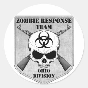 Sticker Rond Équipe d'intervention de Zombie : Division Ohio