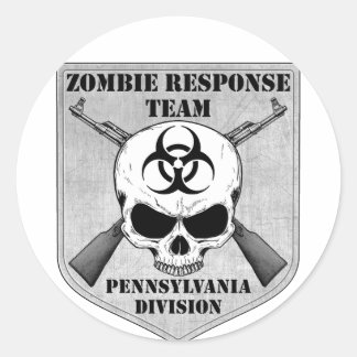 Sticker Rond Équipe d'intervention de Zombie : Division Pennsyl
