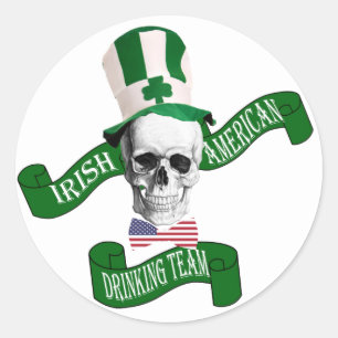 Sticker Rond Équipe d'Irlande américaine