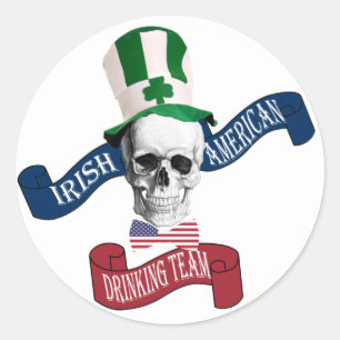 Sticker Rond Équipe d'Irlande américaine
