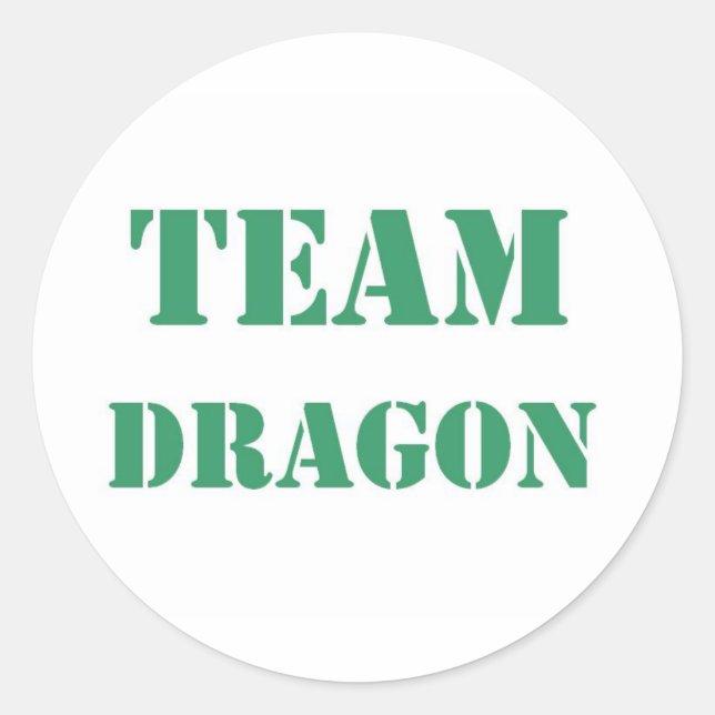 Sticker Rond Équipe Dragon (Devant)