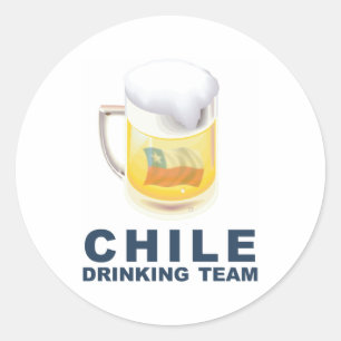 Sticker Rond Équipe du Chili
