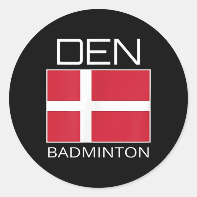 Sticker Rond Équipe du Danemark de Badminton Athlète danoise De (Devant)