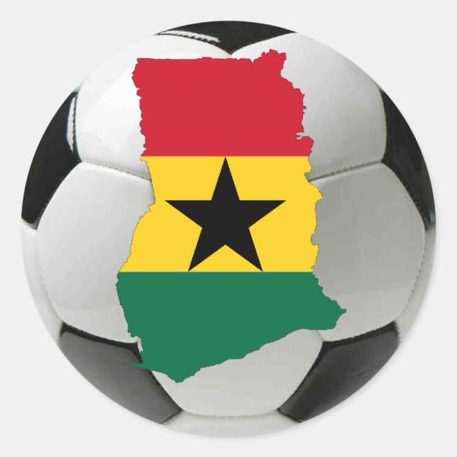 Sticker Rond Équipe du Ghana (Devant)
