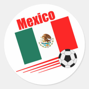 Sticker Rond Équipe du Mexique de football