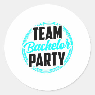 Sticker Rond Équipe enterrement de vie de garçon mariée marié 2