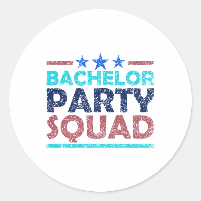 Sticker Rond Équipe EVJF Équipe Mariée Mari 2  (Devant)