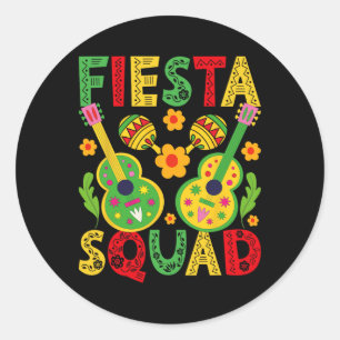 Sticker Rond Équipe Fiesta Correspondant Cinco De Mayo