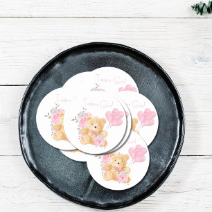 Sticker Rond Équipe Fille Genre Reveillez Parti Voter Ours