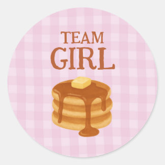 Sticker Rond Équipe Fille Thème de Brunch pour Révélation du Se