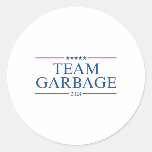 Sticker Rond Équipe Garbage 2024 (Devant)