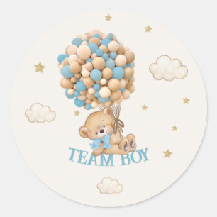 Sticker Rond Équipe garçon Ballons Ours Jeu