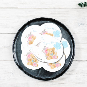 Sticker Rond Équipe Garçon Genre Reveillez Parti Voter Ours