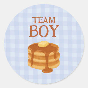 Sticker Rond Équipe Garçon Petit Déjeuner Thème Révélation du S