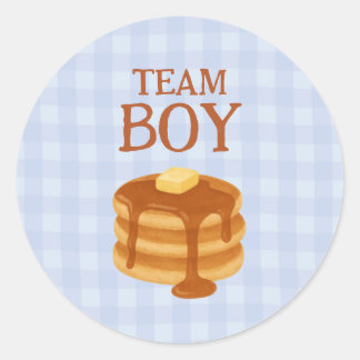 Sticker Rond Équipe Garçon Petit Déjeuner Thème Révélation du S