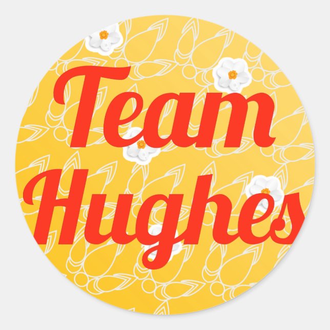 Sticker Rond Équipe Hughes (Devant)